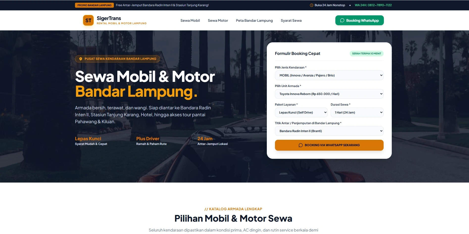 Sistem Manajemen Booking Layanan Sewa Mobil 
